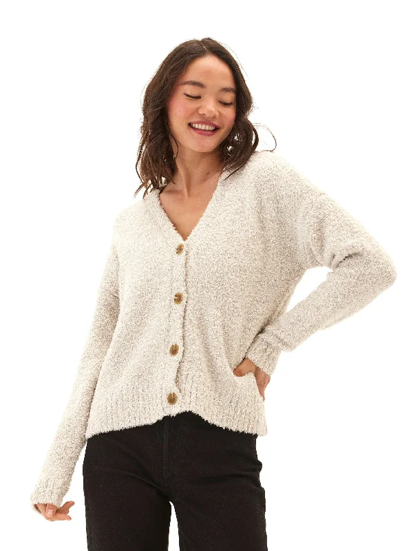 Noelani Boucle Cardigan Mesh Cardigan Canvas Denim