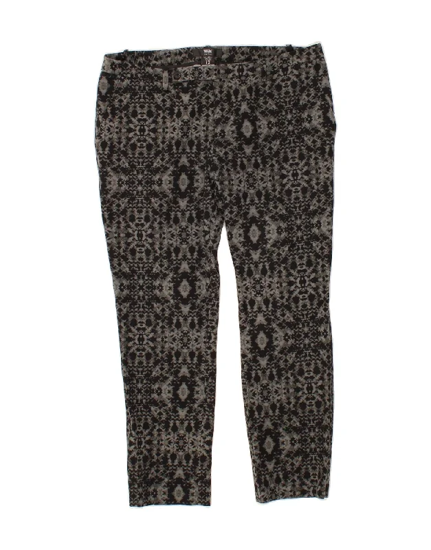 MOSSIMO Womens Slim Chino Trousers US 12 Large W34 L26 Black Fair Isle Trousers Tapered Slim Fit