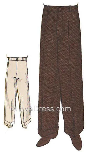 E-PATTERN 1934 Wide-Leg Trousers E1141PR Trousers Leisure Comfortable