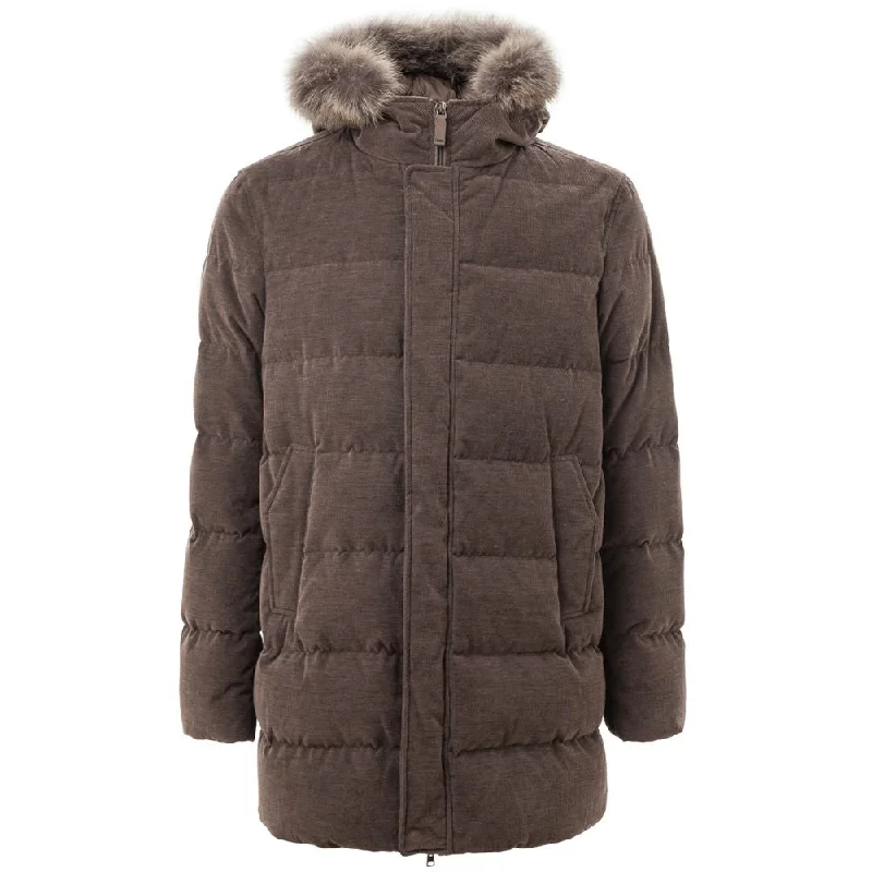 Brown Cotton Jacket Fleece Jacket Down Jacket Feather Jacket