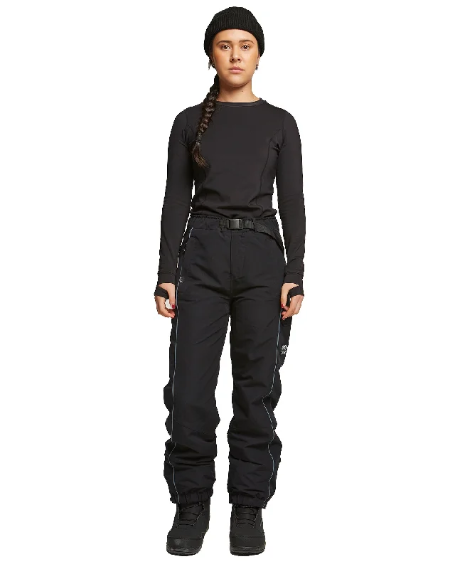 SHE RIPZ PANT - TRUE BLACK Relaxed Lounge Trousers