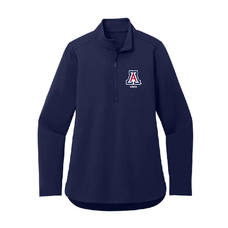 Arizona - NCAA Women's Track & Field : Malaya Abueg - Women's Premium Quarter Zip Jacket Herringbone Jacket Checkered Jacket Solid Jacket