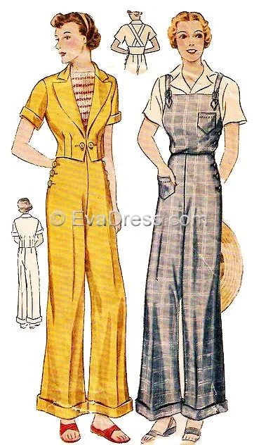 1936 Overalls/Trousers Ensemble T30-1930 Trousers Brand Named