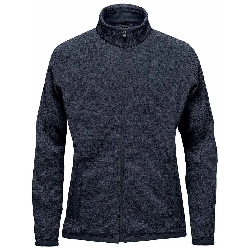 Stormtech Women's Navy Heather Avalante Full Zip Fleece Jacket Cardigan Sweater Pullover