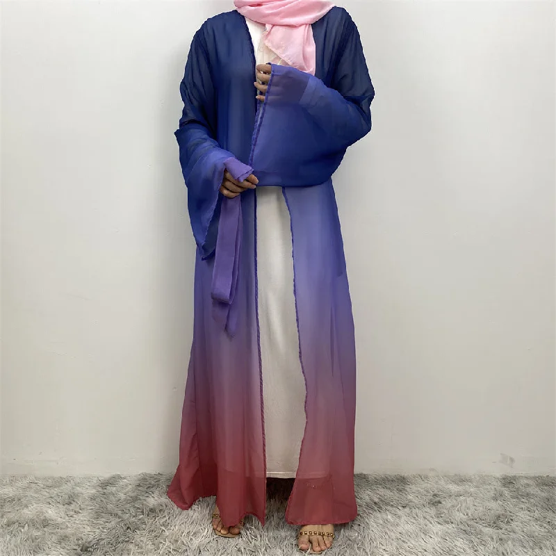 Women's Muslim Cardigan Chiffon Robe Anti-Pilling Anti-Shrink Durable