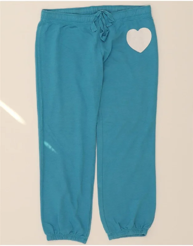 VICTORIA'S SECRET Womens Pink Tracksuit Trousers Joggers UK 10 Small  Blue Trousers Ceremony Elegant