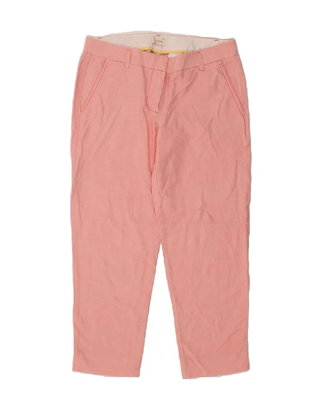 J. CREW Womens Slim Chino Trousers US 4 Small W32 L26 Pink Cotton Trousers Gym Athletic