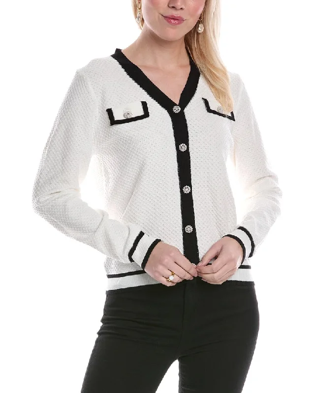 ANNA KAY Muse Cashmere-Blend Cardigan Zippered Buttoned Snapped