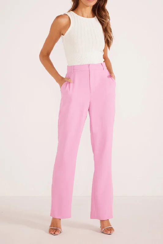 Minkpink Allie Split Hem Pants in Pink Fashionable Work Pants