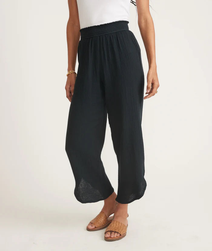 Marine Layer Women's Corinne Wide Leg Pant Stylish Elastic Waist Pants