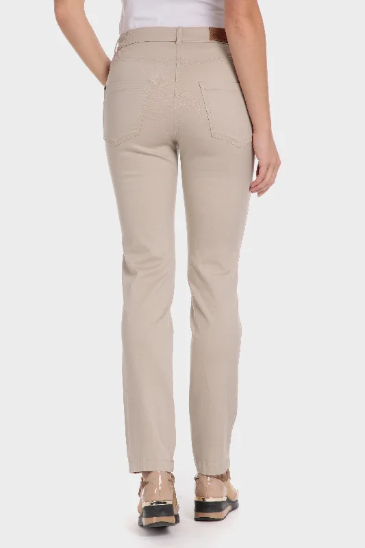 COTTON TROUSERS WITH ELASTIC Trousers chic elegant