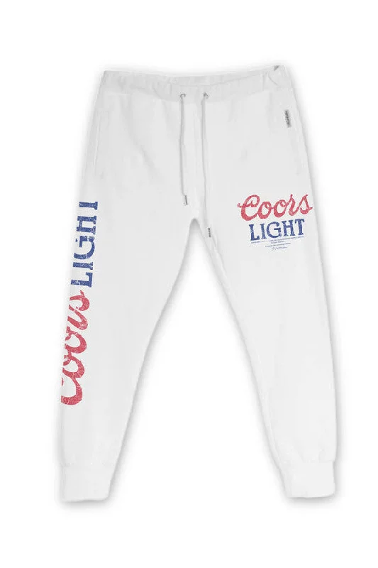 The Laundry Room Coors Light 1980 Stirrup Pants in White Modern Stretch Trousers