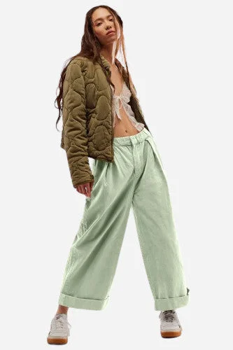 Free People After Love Cuff Pants in Meadow Haze Chic Slim Fit Pants