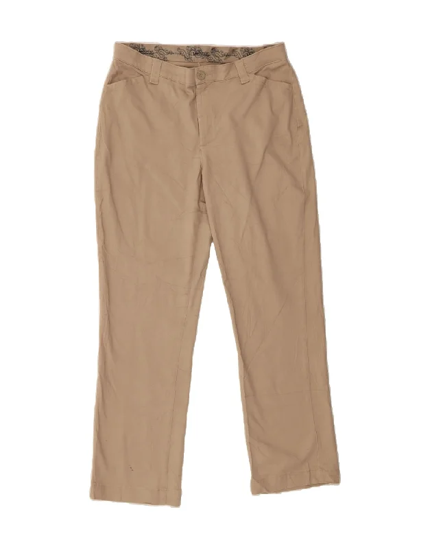 LEE Womens Straight Chino Trousers US 14 XL W30 L31 Beige Cotton Trousers Business Professional