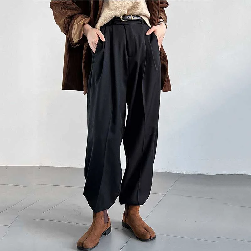 Loose Wide Leg Suit Pants Relaxed Casual Leggings