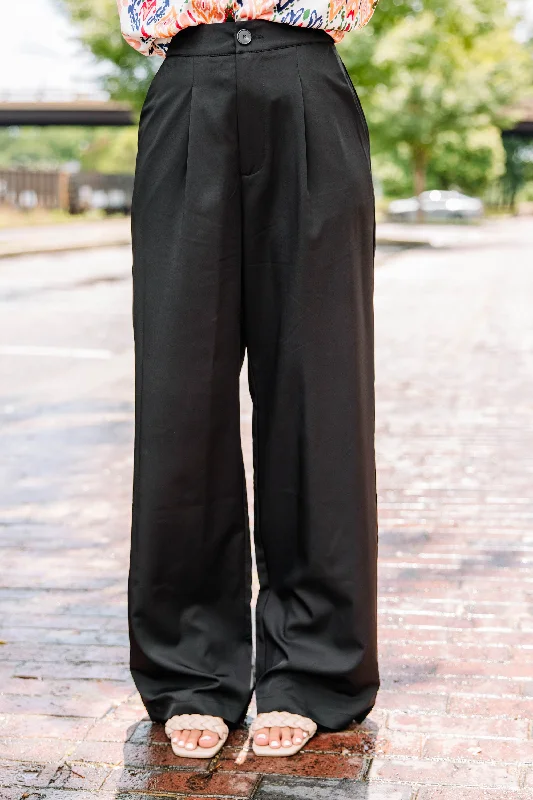 It Takes Skill Black High Waist Trousers Trousers Designer Luxury