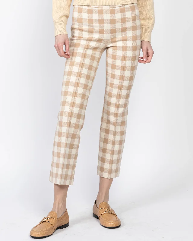 Gingham Kick Pants Trendy Printed Pants