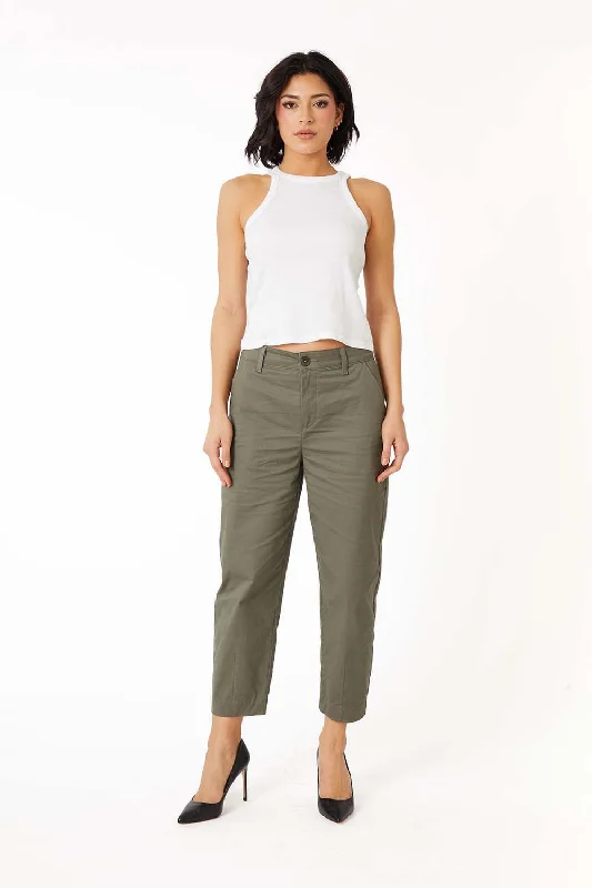 Cara Crop Trouser Trousers Striped Patterned