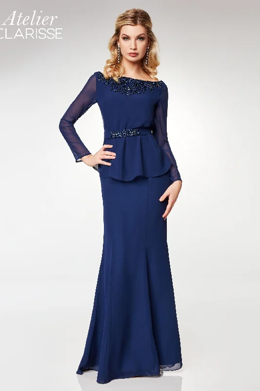 Clarisse -M6538 Beaded Chiffon Evening Dress Tunics Cozy comfortable