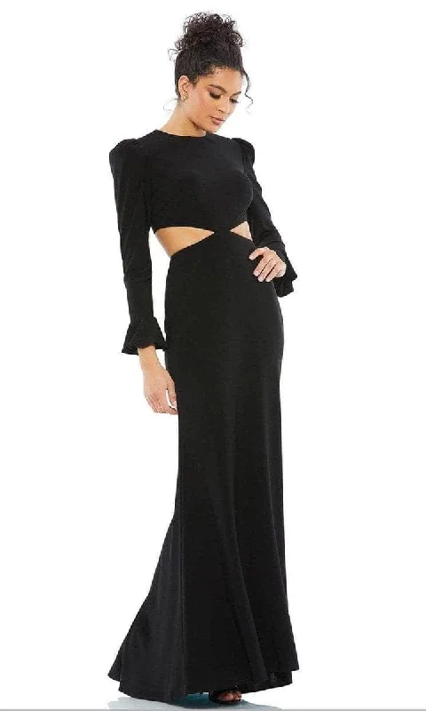 Ieena Duggal - Long Sleeve Cutout Evening Dress 67944 Tunics Party sparkling