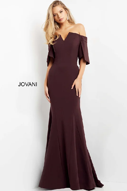 Off The Shoulder Sheath Evening Dress By Jovani -04341 Tunics Velvet soft