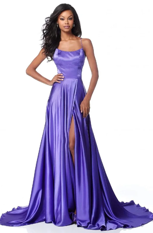 Sherri Hill - 51631 Sexy Lace-Up Back A-Line Long Evening Dress Tunics Exclusive limited