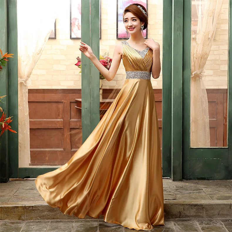 V-Neck Patchwork Floor-Length Evening Dress CODE:  READY252 Tunics Fall fleece