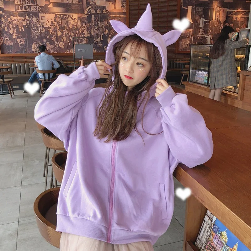 Cute Unicorn Coat YV40953 Cropped Fleece Jacket