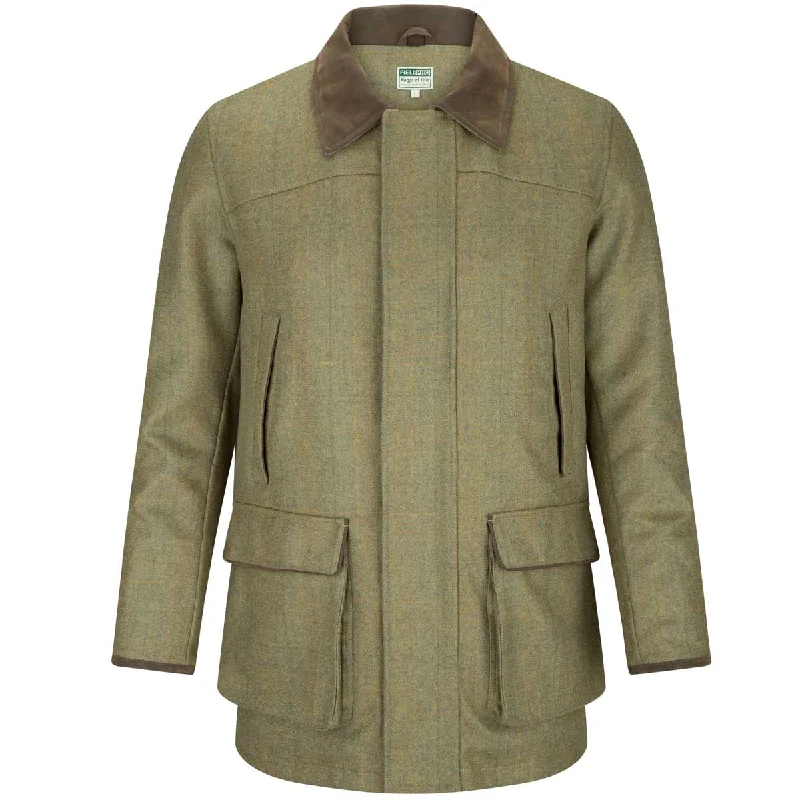 Hoggs of Fife Kinloch Technical Tweed Field Coat Vintage Suede Jacket