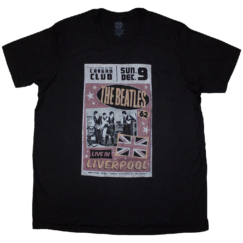 The Beatles | Official Ladies Band T-Shirt | Live In Liverpool Satin Fabric Silk Fabric Chiffon Fabric