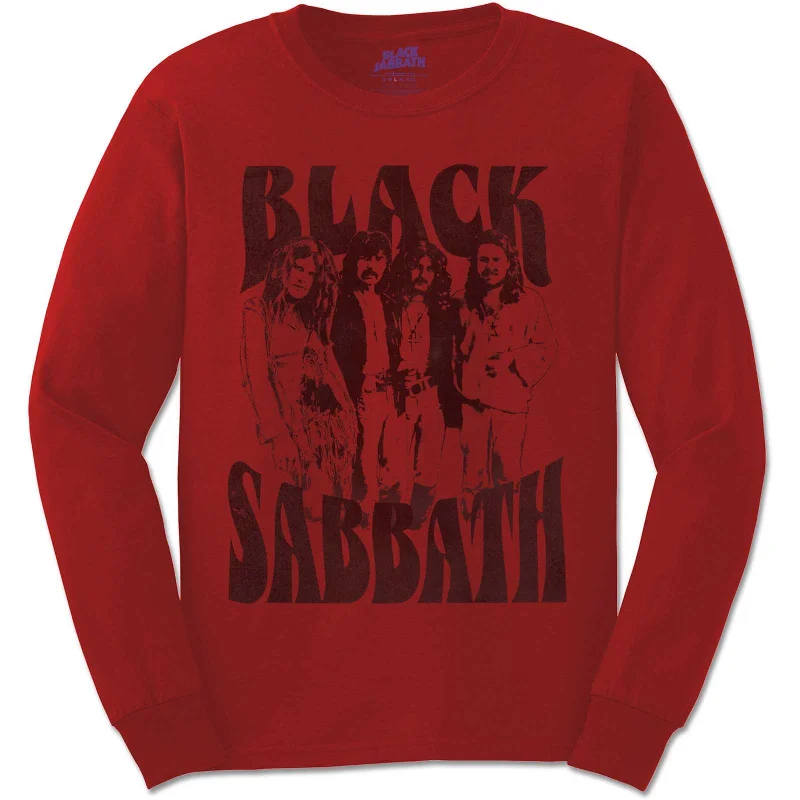 BLACK SABBATH Attractive T-Shirt, Band And Logo Faux Fur Fabric Real Fur Fabric Shearling Fabric