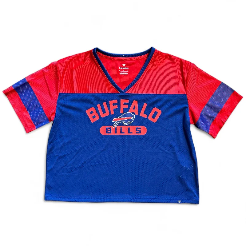 Buffalo Bills Women's Homeschool Jersey Short Sleeve T-Shirt Welt Pockets Slit Pockets Flap Pockets