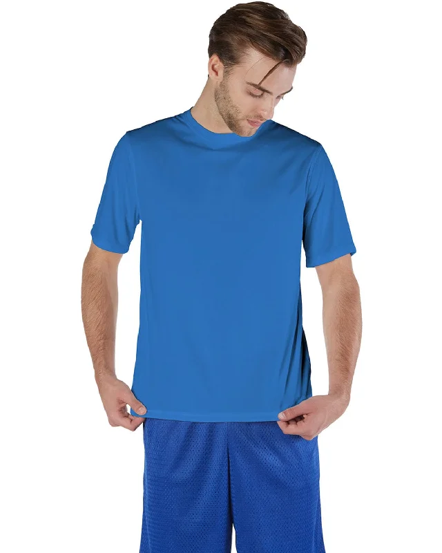 Champion Double Dry Performance T-Shirt | Royal Blue Asymmetrical Pockets Print