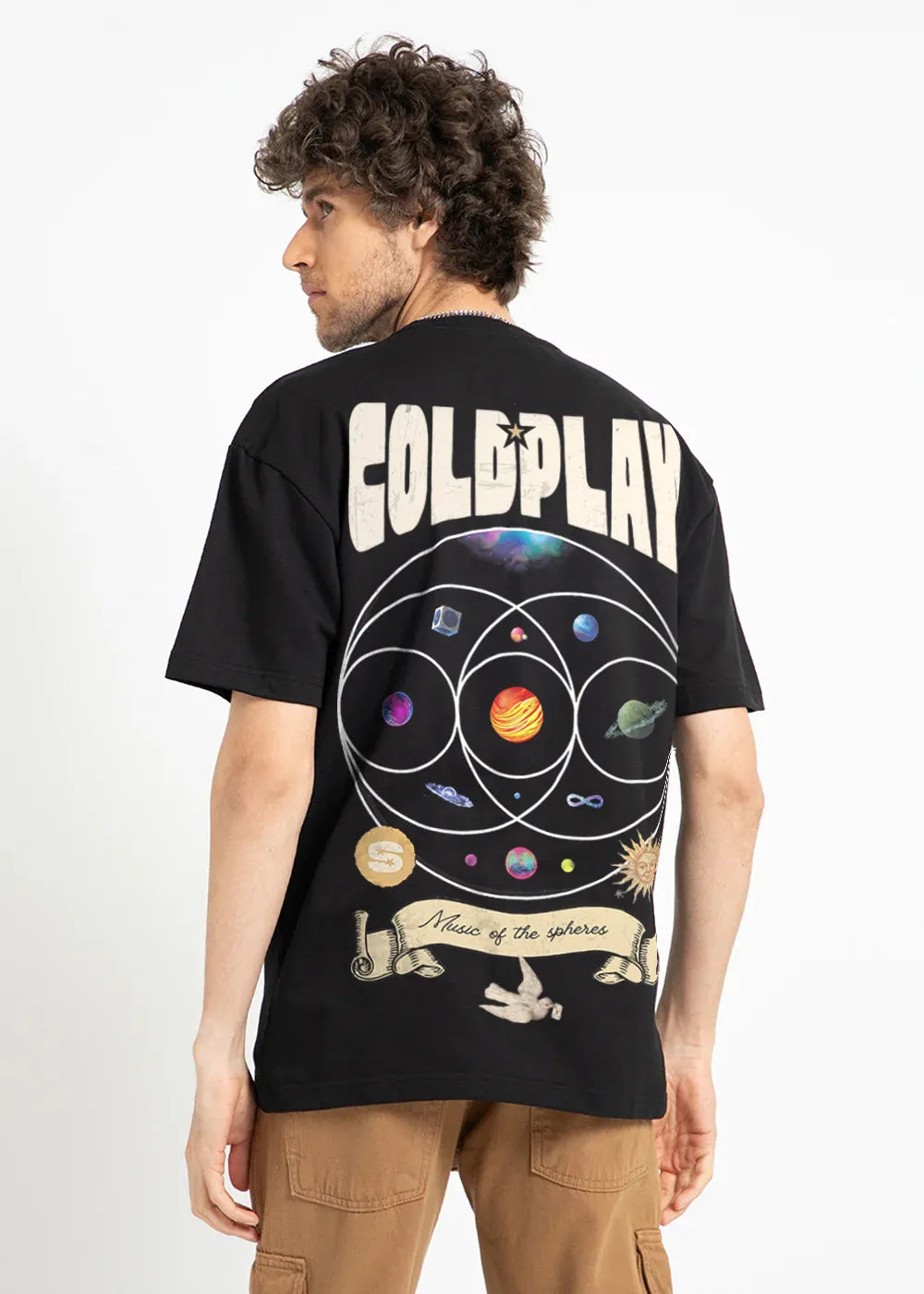 Coldplay - 'Music of the spheres' Oversized Tee Zippered Buttoned Snapped