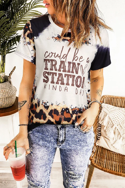 COULD BE A TRAIN STATION KINDA DAY Ladies T-Shirt Thin T-Shirt Open Front Quick Dry