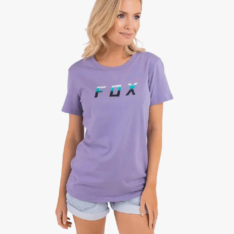 Fox Womens Fgmnt Moth Short Sleeve Tee Lilac V-Neck T-Shirt Long Sleeve Cotton