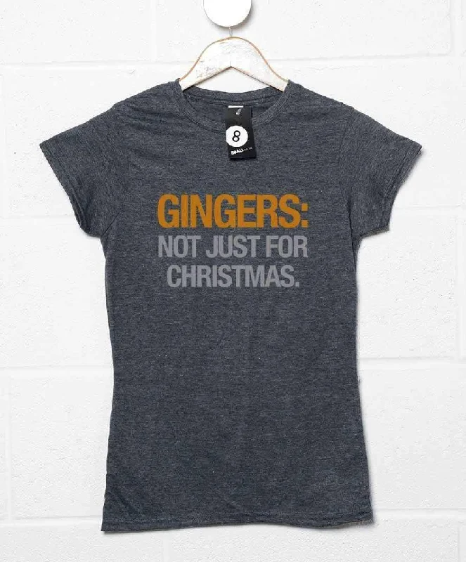 Gingers Not Just For Christmas T-Shirt for Women Front Pockets Side Pockets Patch Pockets