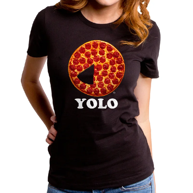 Pizza YOLO Women's T-Shirt Mesh Canvas Denim