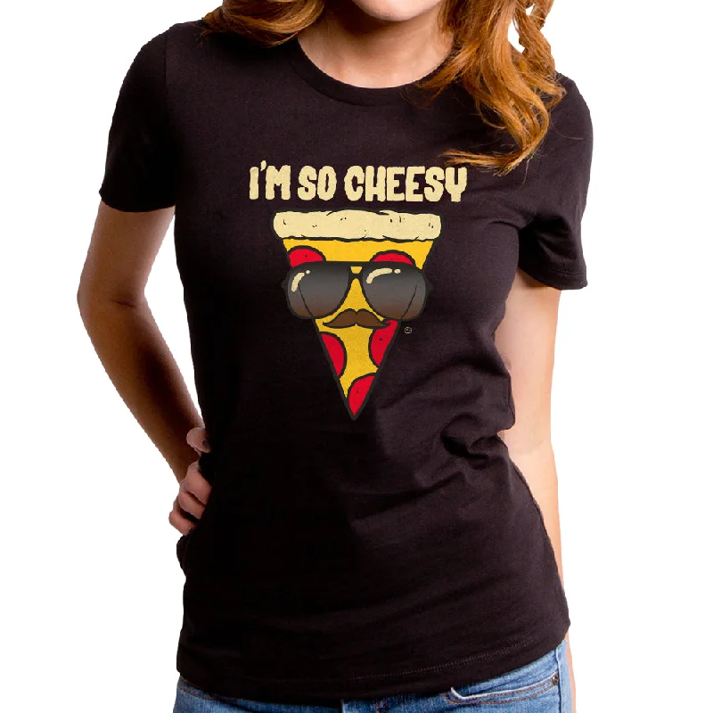 So Cheesy Women's T-Shirt Lace Blend Ribbed Blend Corduroy Blend