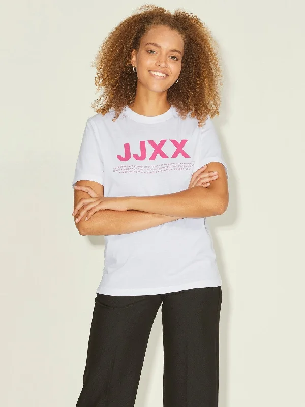 JJXX ANNA Tee -BRIGHT WHITE Anti-Pilling Machine Wash Handmade