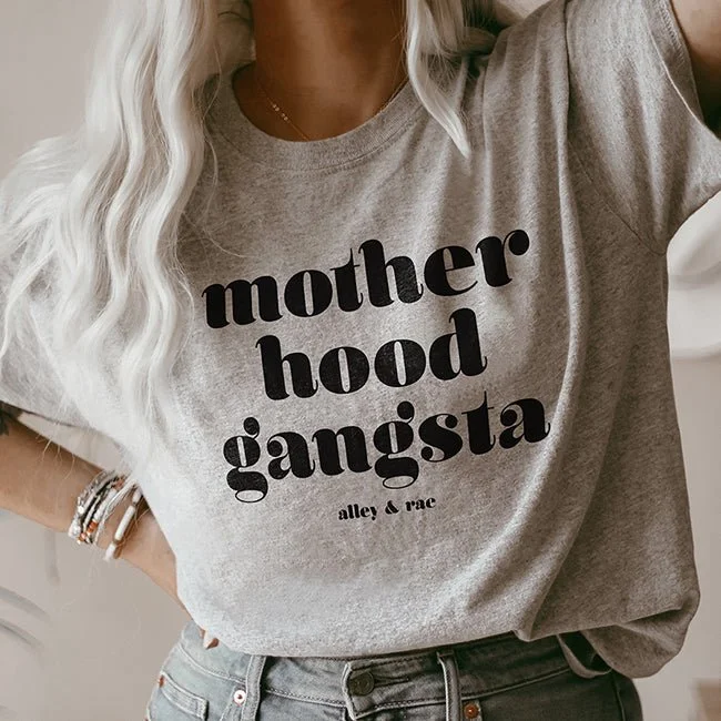 Motherhood Gangsta Lightweight Tee Boxy Fit Fitted Loose