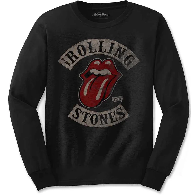 The Rolling Stones | Official Band Long Sleeve T-Shirt | Tour '78 Chenille Blend Fleece Blend Nylon Blend