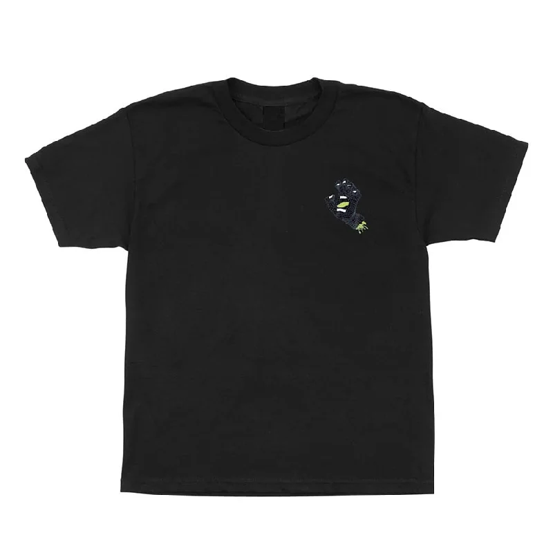 Santa Cruz Framework Hand Short Sleeve Youth T-Shirt - Black Lace Blend Ribbed Blend Corduroy Blend