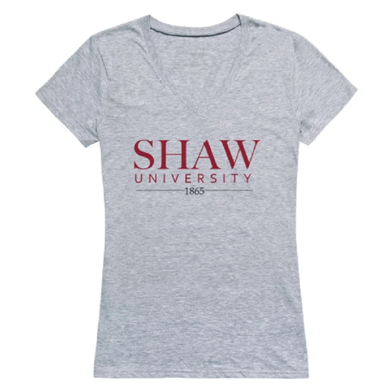 Shaw University Bears Womens Seal T-Shirt Striped Floral Plaid