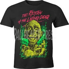 The Return of the Living Dead Tarman Shirt Solid Print Embellished