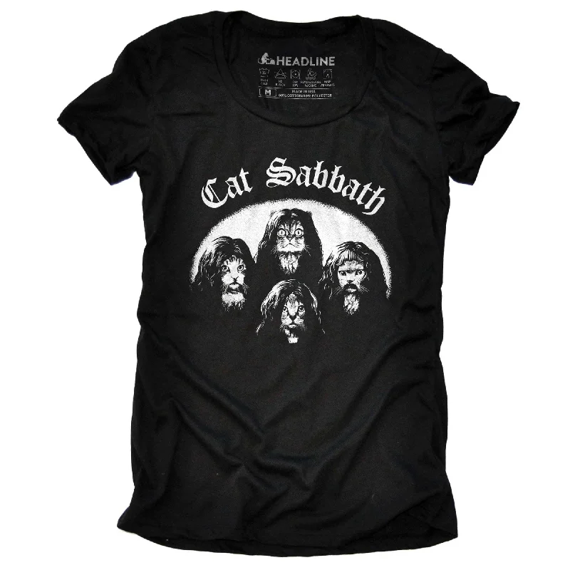 Women's Cat Sabbath T-Shirt Oversized T-Shirt Spandex breathable