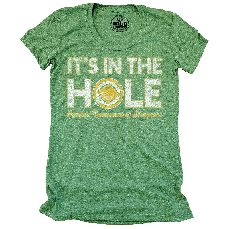 Women's It's In The Hole T-shirt Solid Color Striped Floral