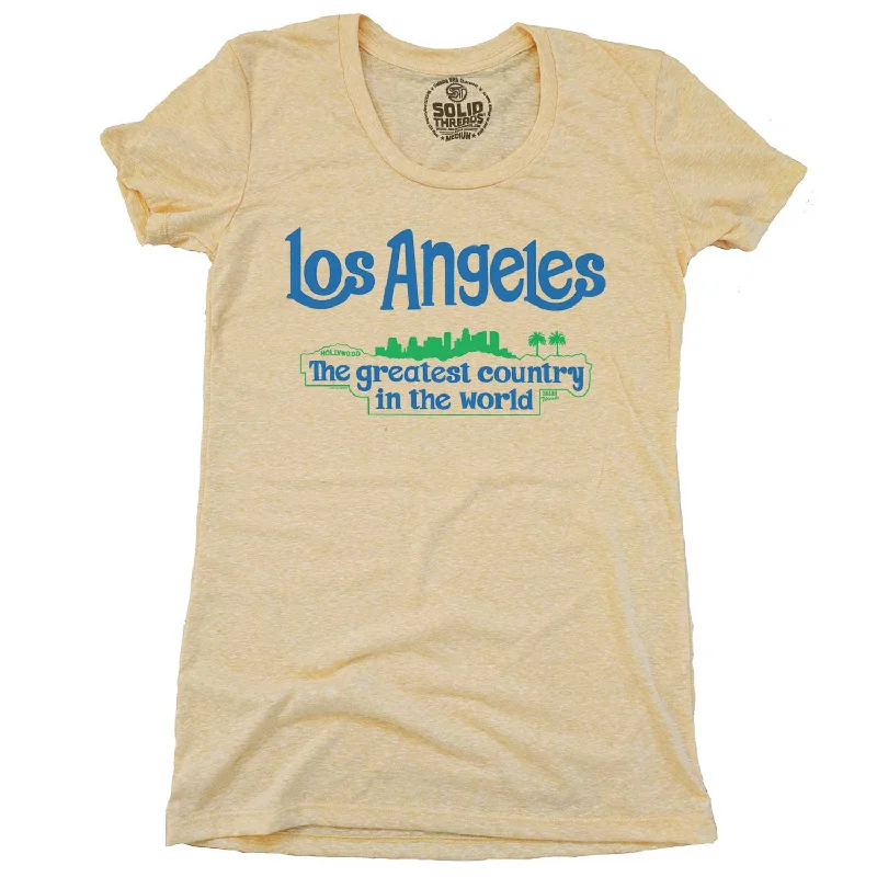 Women's Los Angeles The Greatest Country In The World T-shirt Cozy Warm Stylish