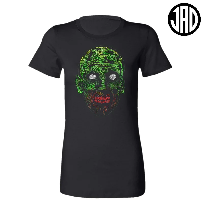 Zombie - Women's Tee Denim Fabric Leather Fabric Suede Fabric