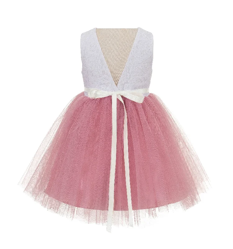 Dusty Rose / Ivory Sash